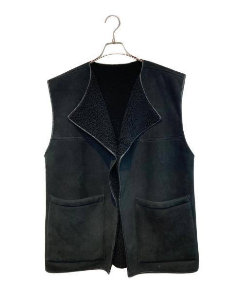 SEEALL（シーオール）SEEALL (シーオール) MOUTON SHEARING OVERSIZED GILET ブラック サイズ:M 未使用品の古着・服飾アイテム