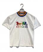 COACHコーチ）の古着「ロゴ刺繍Tシャツ」｜マルチカラー