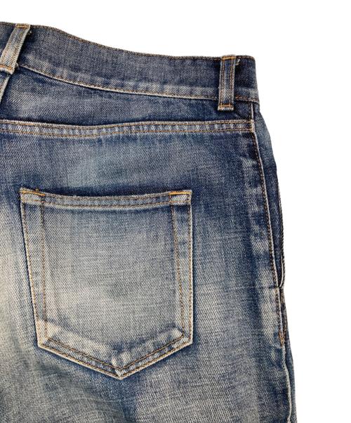 Saint Laurent Paris（サンローランパリ）Saint Laurent Paris (サンローランパリ) カットオフリペアデニムパンツ インディゴ サイズ:27の古着・服飾アイテム