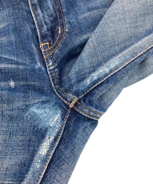 Saint Laurent Paris（サンローランパリ）Saint Laurent Paris (サンローランパリ) カットオフリペアデニムパンツ インディゴ サイズ:27の古着・服飾アイテム