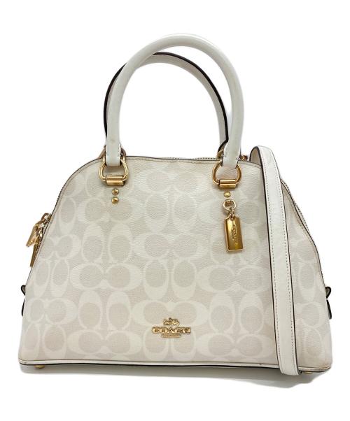 COACH（コーチ）COACH (コーチ) ケイティサッチェル 2WAYショルダーバッグ ホワイトの古着・服飾アイテム