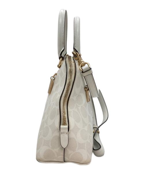 COACH（コーチ）COACH (コーチ) ケイティサッチェル 2WAYショルダーバッグ ホワイトの古着・服飾アイテム