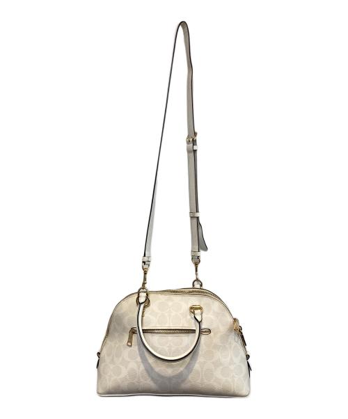 COACH（コーチ）COACH (コーチ) ケイティサッチェル 2WAYショルダーバッグ ホワイトの古着・服飾アイテム