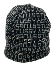 stussy（ステューシー）の古着「モノグラムジャガードビーニー」｜ブラック