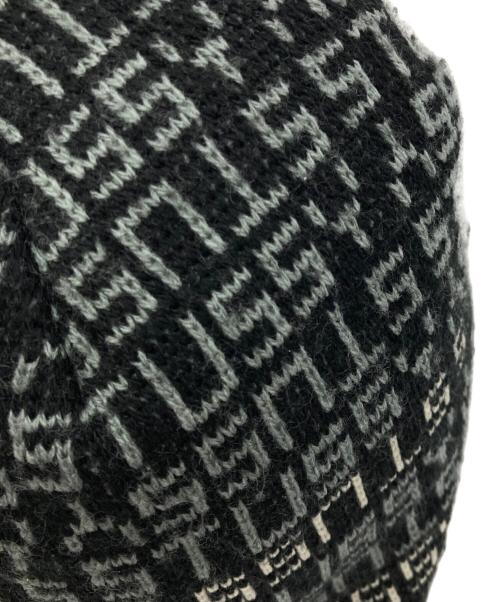 stussy（ステューシー）stussy (ステューシー) モノグラムジャガードビーニー ブラックの古着・服飾アイテム