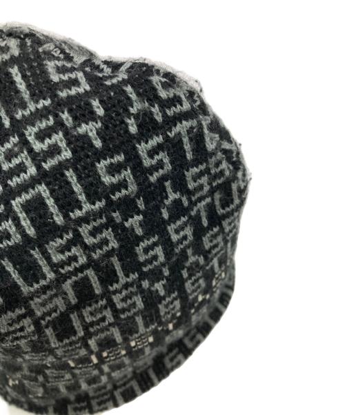 stussy（ステューシー）stussy (ステューシー) モノグラムジャガードビーニー ブラックの古着・服飾アイテム