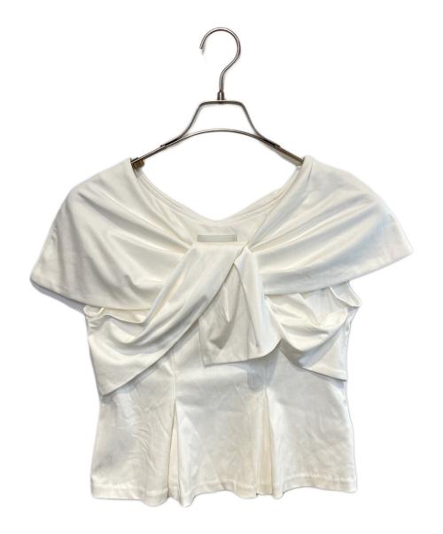 CELFORD（セルフォード）CELFORD (セルフォード) リボンモチーフカットソー ホワイト サイズ:Freeの古着・服飾アイテム