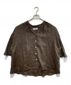 JOURNAL STANDARD relumeジャーナルスタンダード レリューム）の古着「No.66フレンチリネンギャザーブラウス」｜ブラウン