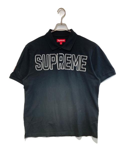SUPREME（シュプリーム）SUPREME (シュプリーム) Twill Applique Polo ブラック サイズ:Mの古着・服飾アイテム