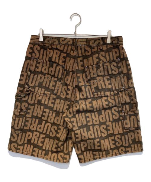 SUPREME（シュプリーム）SUPREME (シュプリーム) Repeat Jacquard Double knee Denim Short ブラウン サイズ:32の古着・服飾アイテム