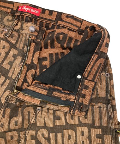 SUPREME（シュプリーム）SUPREME (シュプリーム) Repeat Jacquard Double knee Denim Short ブラウン サイズ:32の古着・服飾アイテム