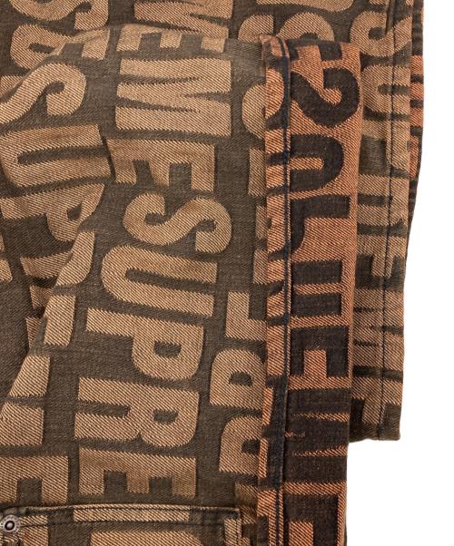SUPREME（シュプリーム）SUPREME (シュプリーム) Repeat Jacquard Double knee Denim Short ブラウン サイズ:32の古着・服飾アイテム