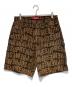 SUPREME（シュプリーム）の古着「Repeat Jacquard Double knee Denim Short」｜ブラウン