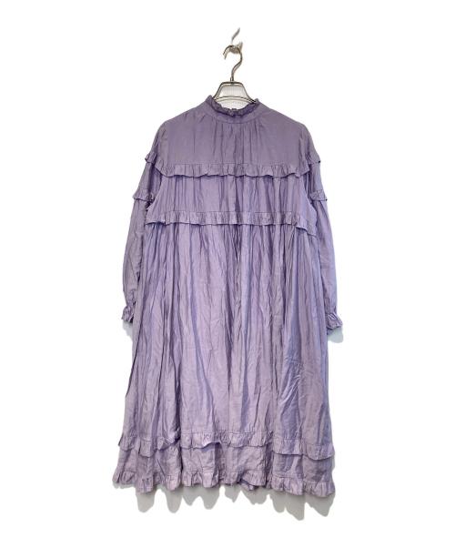 Tnewties（トゥエンティーズ）Tnewties (トゥエンティーズ) フリルブラウスワンピース パープル サイズ:Lの古着・服飾アイテム