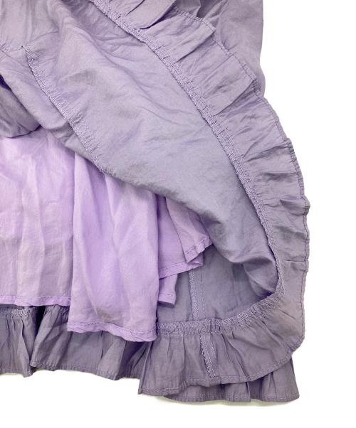 Tnewties（トゥエンティーズ）Tnewties (トゥエンティーズ) フリルブラウスワンピース パープル サイズ:Lの古着・服飾アイテム