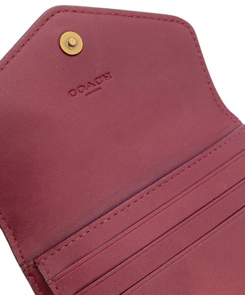 COACH（コーチ）COACH (コーチ) ウィン スモール ウォレット カラーブロック シグネチャー キャンバス ブラウンの古着・服飾アイテム