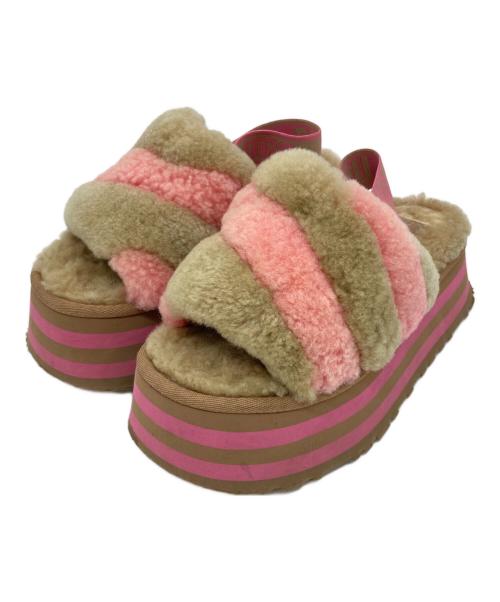UGG（アグ）UGG (アグ) DISCO STRIPE SLIDE ベージュ サイズ:USA5の古着・服飾アイテム