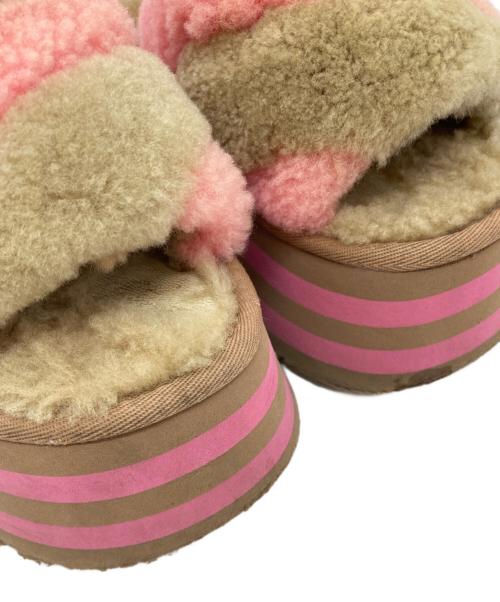 UGG（アグ）UGG (アグ) DISCO STRIPE SLIDE ベージュ サイズ:USA5の古着・服飾アイテム