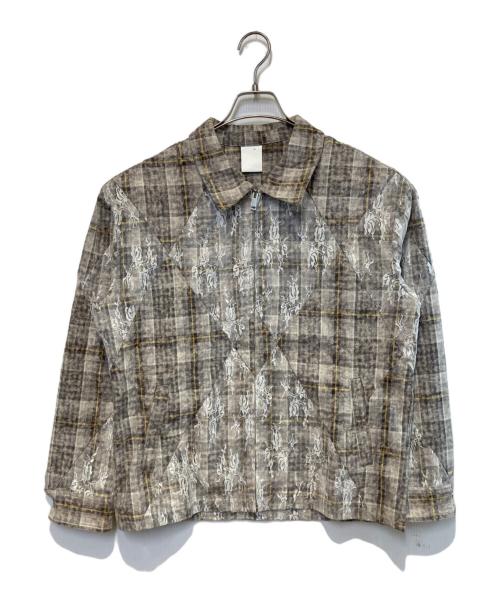 CONP（コンプ）CONP (コンプ) Lace-Embroidered Jacket グレー サイズ:Ｍの古着・服飾アイテム