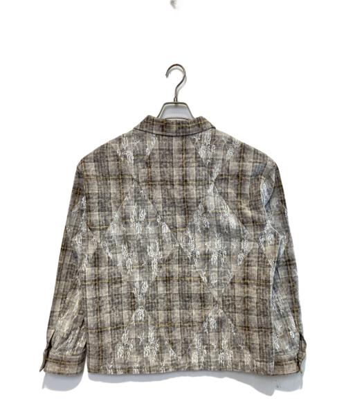 CONP（コンプ）CONP (コンプ) Lace-Embroidered Jacket グレー サイズ:Ｍの古着・服飾アイテム