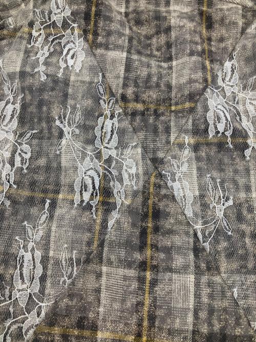 CONP（コンプ）CONP (コンプ) Lace-Embroidered Jacket グレー サイズ:Ｍの古着・服飾アイテム