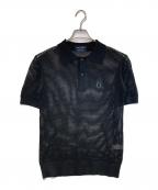 FRED PERRYフレッドペリー）の古着「S/S MESH POLO SHIRT」｜ブラック