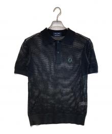 FRED PERRY（フレッドペリー）の古着「S/S MESH POLO SHIRT」｜ブラック