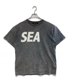WIND AND SEA（ウィンダンシー）の古着「CRACK P DYE TEE」｜チャコールグレー
