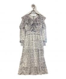 An MILLE（アンミール）の古着「フリルプリーツワンピース」｜ホワイト
