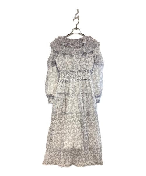 An MILLE（アンミール）An MILLE (アンミール) フリルプリーツワンピース ホワイト サイズ:Freeの古着・服飾アイテム