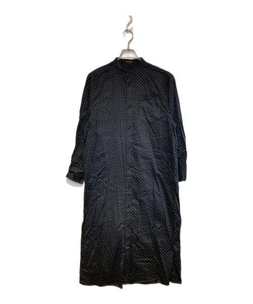 MACPHEE（マカフィー）MACPHEE (マカフィー) コットンサテンドットプリントロングシャツワンピース ブラック サイズ:36の古着・服飾アイテム