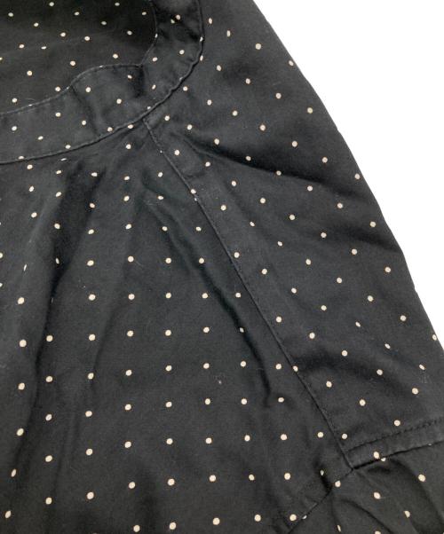 MACPHEE（マカフィー）MACPHEE (マカフィー) コットンサテンドットプリントロングシャツワンピース ブラック サイズ:36の古着・服飾アイテム