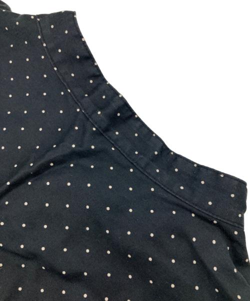 MACPHEE（マカフィー）MACPHEE (マカフィー) コットンサテンドットプリントロングシャツワンピース ブラック サイズ:36の古着・服飾アイテム