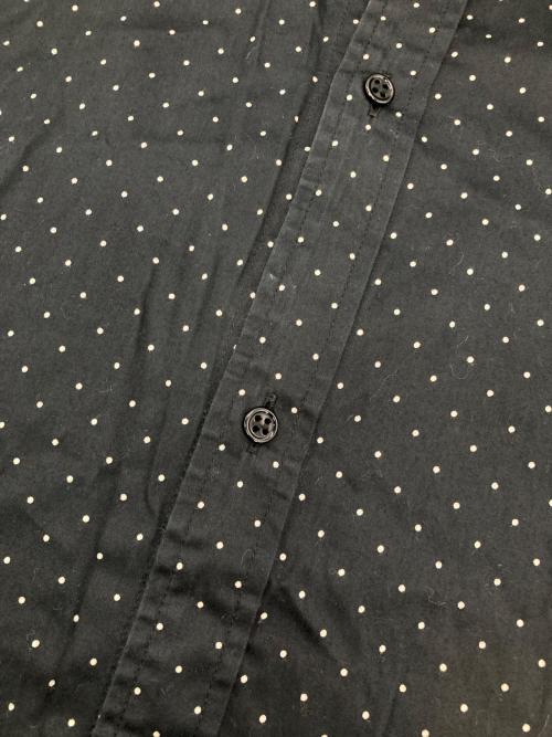 MACPHEE（マカフィー）MACPHEE (マカフィー) コットンサテンドットプリントロングシャツワンピース ブラック サイズ:36の古着・服飾アイテム