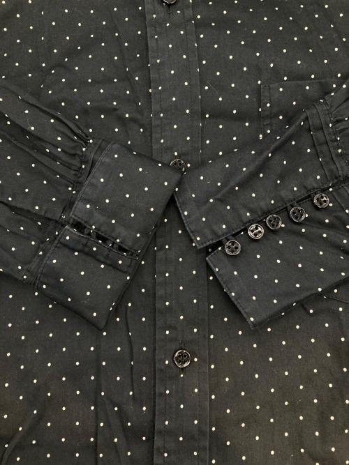 MACPHEE（マカフィー）MACPHEE (マカフィー) コットンサテンドットプリントロングシャツワンピース ブラック サイズ:36の古着・服飾アイテム