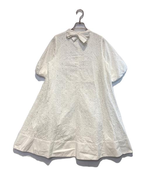 CELFORD（セルフォード）CELFORD (セルフォード) 襟付きAラインワンピース アイボリー サイズ:38の古着・服飾アイテム