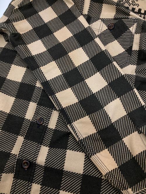 RRL（ダブルアールエル）RRL (ダブルアールエル) サンダーバードジャガードチェックシャツ グレー×ベージュ サイズ:XSの古着・服飾アイテム
