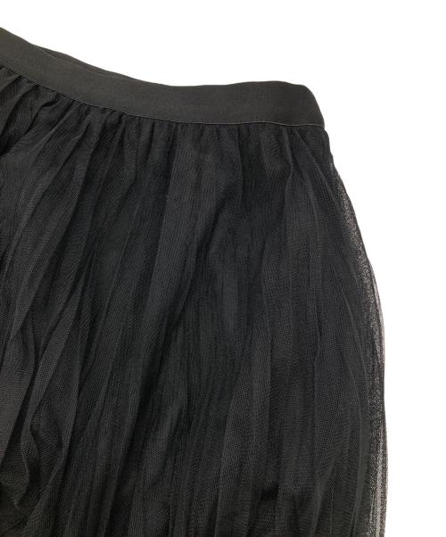 Spick and Span（スピック＆スパン）Spick and Span (スピック＆スパン) ランダムチュールプリーツスカート ブラック サイズ:38の古着・服飾アイテム