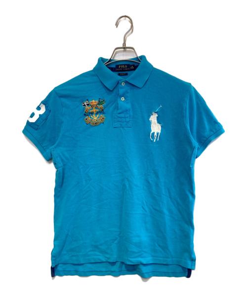 POLO RALPH LAUREN（ポロ・ラルフローレン）POLO RALPH LAUREN (ポロ・ラルフローレン) ビッグポニーポロシャツ ブルー サイズ:Mの古着・服飾アイテム