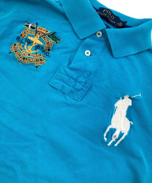 POLO RALPH LAUREN（ポロ・ラルフローレン）POLO RALPH LAUREN (ポロ・ラルフローレン) ビッグポニーポロシャツ ブルー サイズ:Mの古着・服飾アイテム