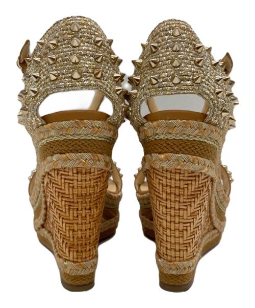 Christian Louboutin（クリスチャン・ルブタン）Christian Louboutin (クリスチャン・ルブタン) MADMONICAウエッジサンダル ベージュ サイズ:39の古着・服飾アイテム