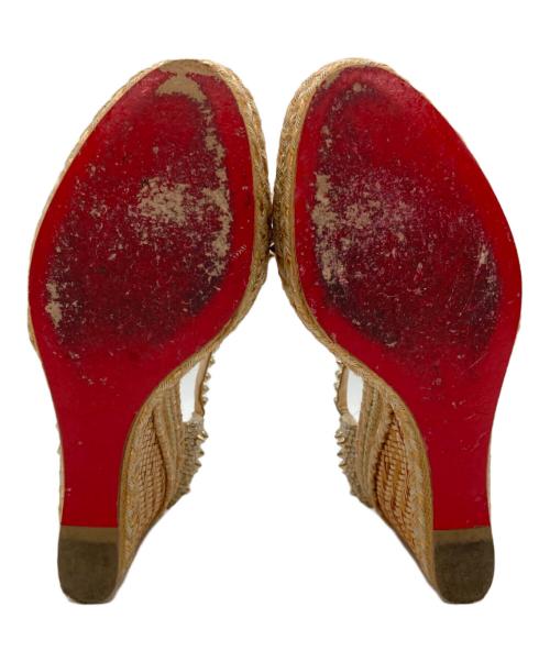 Christian Louboutin（クリスチャン・ルブタン）Christian Louboutin (クリスチャン・ルブタン) MADMONICAウエッジサンダル ベージュ サイズ:39の古着・服飾アイテム