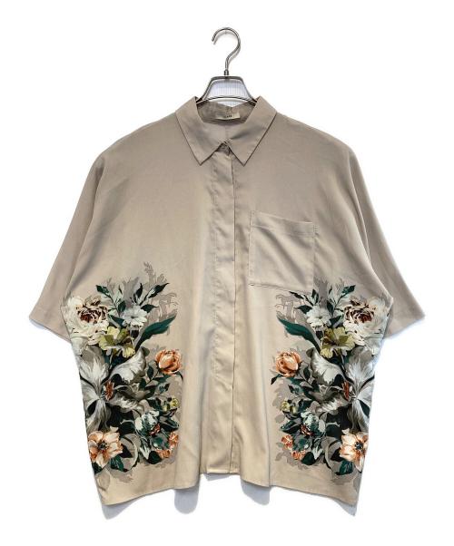 CLANE（クラネ）CLANE (クラネ) パネルフラワーシャツ ベージュ サイズ:2の古着・服飾アイテム