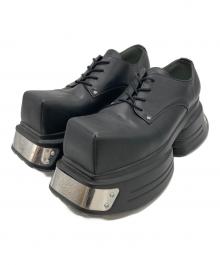 GRANCY（グランシー）の古着「Metal Plate Leather Shoes」｜ブラック