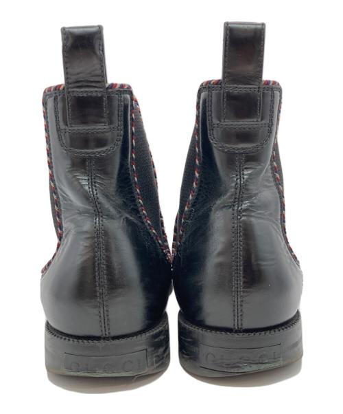 GUCCI（グッチ）GUCCI (グッチ) Lether Chelsea Boots ブラック サイズ:8 1/2の古着・服飾アイテム