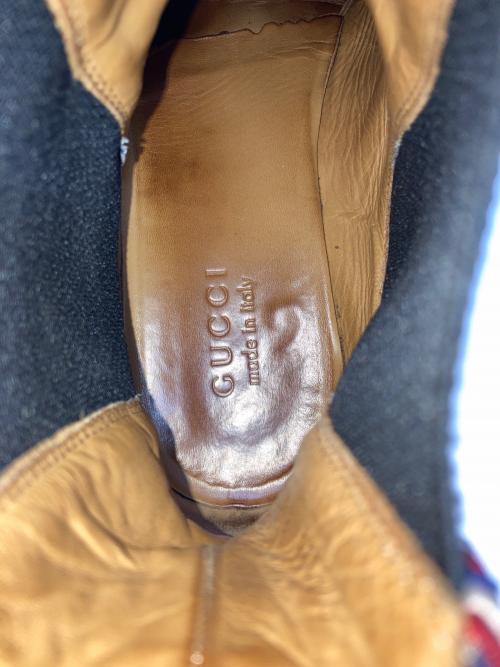 GUCCI（グッチ）GUCCI (グッチ) Lether Chelsea Boots ブラック サイズ:8 1/2の古着・服飾アイテム