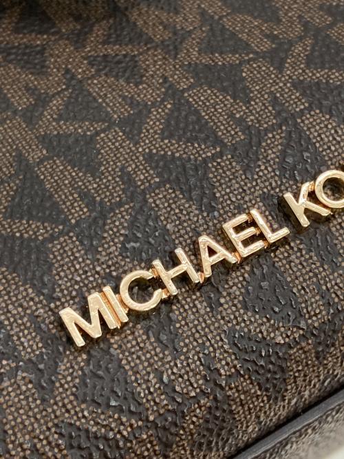 MICHAEL KORS（マイケルコース）MICHAEL KORS (マイケルコース) EMILIA サッチェル スモール MKシグネチャー ブラウン×グリーンの古着・服飾アイテム