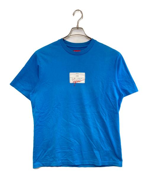 SUPREME（シュプリーム）SUPREME (シュプリーム) Signature Labe S/S Top ブルー サイズ:Mの古着・服飾アイテム