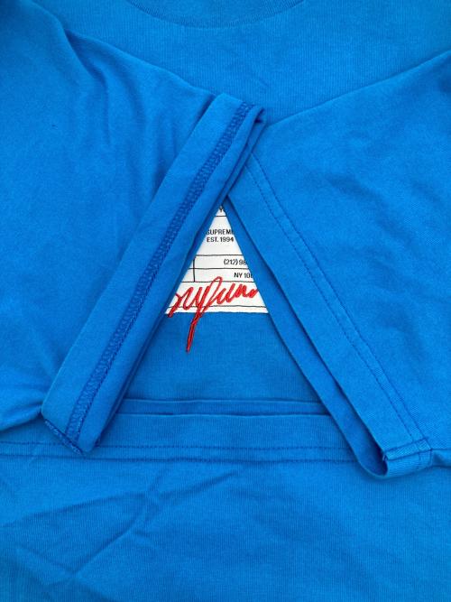 SUPREME（シュプリーム）SUPREME (シュプリーム) Signature Labe S/S Top ブルー サイズ:Mの古着・服飾アイテム