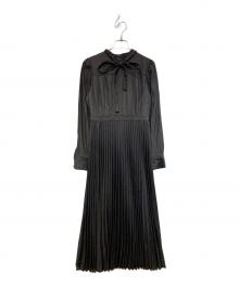 CELFORD（セルフォード）の古着「デニムライクプリーツワンピース」｜ブラック